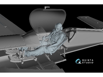 Male Pilot Sitting In Su-31 (1 Figure 3d-printed / For Quinta Models Kits) - zdjęcie 3