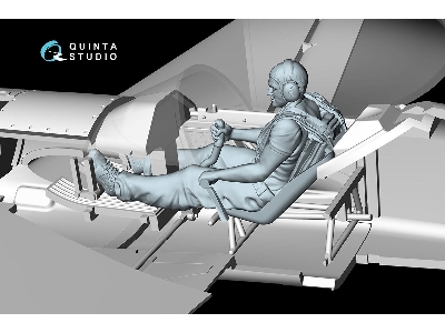 Male Pilot Sitting In Su-31 (1 Figure 3d-printed / For Quinta Models Kits) - zdjęcie 4