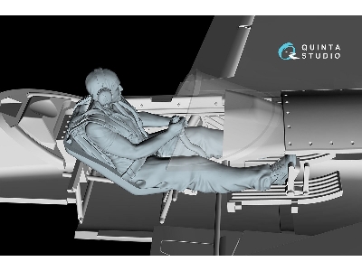 Male Pilot Sitting In Su-31 (1 Figure 3d-printed / For Quinta Models Kits) - zdjęcie 5