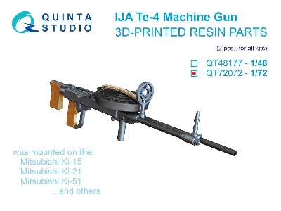 Ija Wwii Te-4 Machine Gun - 3d-printed (2 Pcs / For All Kits) - zdjęcie 1