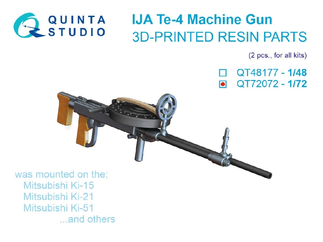 Ija Wwii Te-4 Machine Gun - 3d-printed (2 Pcs / For All Kits) - zdjęcie 1