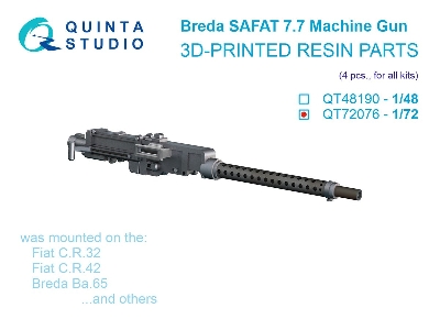 Italian Wwii Machine Gun Breda Safat 7.7 Mm - 3d-printed (4 Pcs / For All Kits) - zdjęcie 1