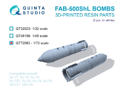 Fab-500shl Bombs - 3d-printed (2 Pcs / For All Kits) - zdjęcie 1