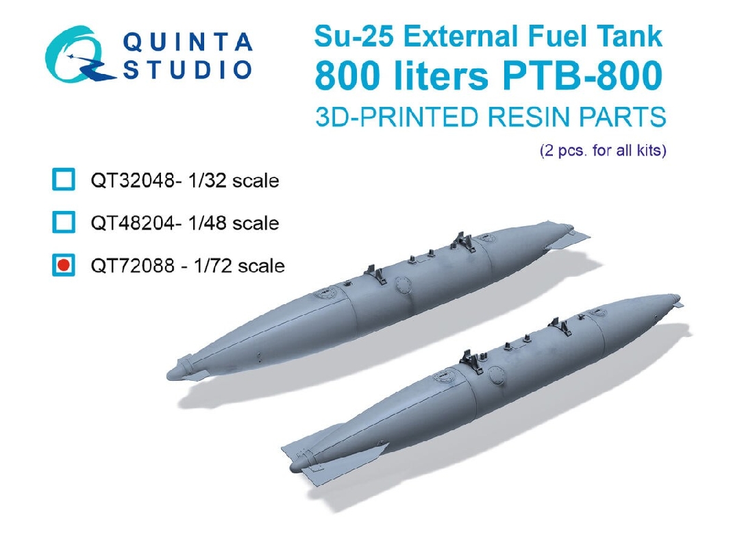 Sukhoi Su-25 -3d-printed External Fuel Tank Ptb-800 (2 Pcs / For All Kits) - zdjęcie 1