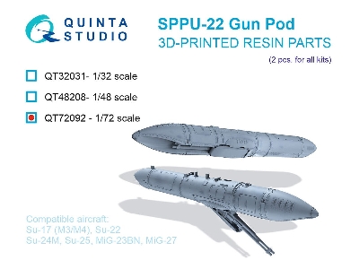 Sppu-22 Gun Pods (2 Pcs / 3d-printed) - zdjęcie 1