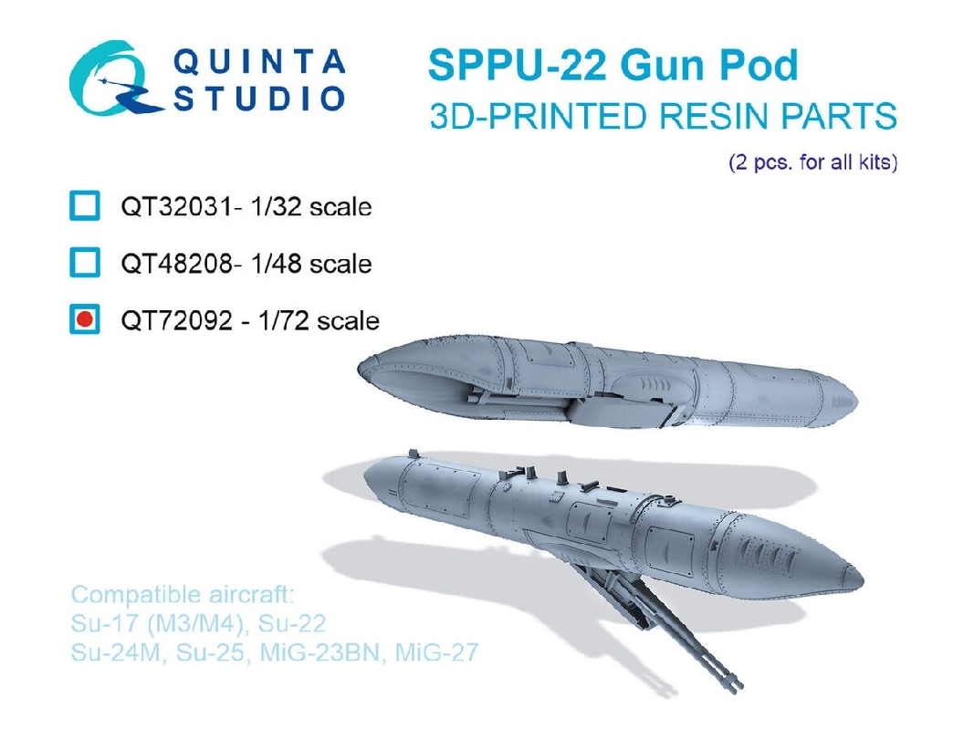 Sppu-22 Gun Pods (2 Pcs / 3d-printed) - zdjęcie 1