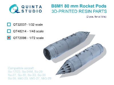 B8m-1 80mm Rocket Pods - 3d-printed (2 Pcs / For All Kits) - zdjęcie 1