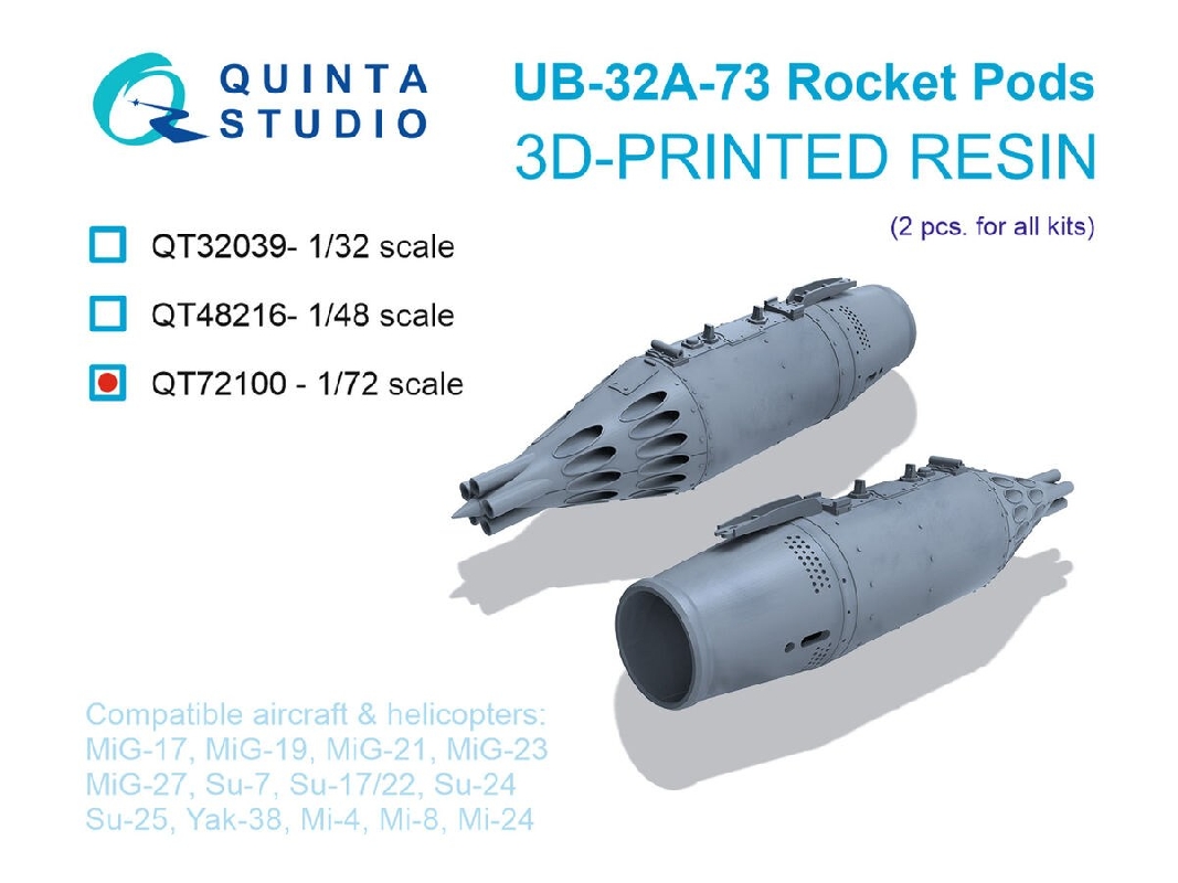 Ub-32a-73 Rocket Pods 2 Pcs (For All Kits / 3d-printed) - zdjęcie 1