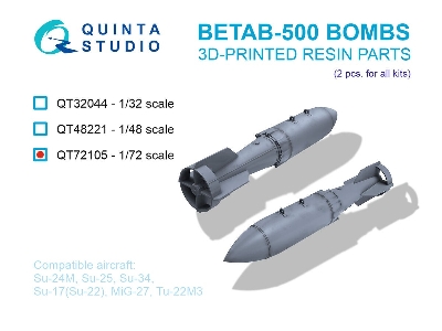 Betab-500 Bombs - 3d-printed (2 Pcs / For All Kits) - zdjęcie 1