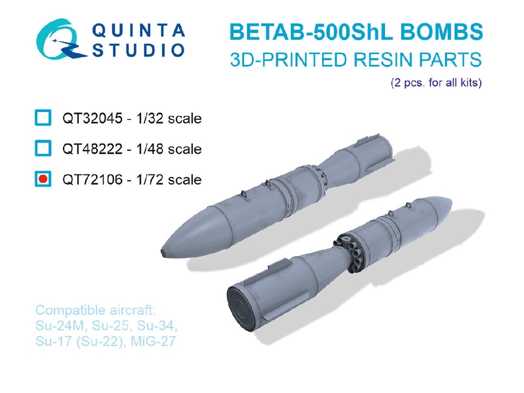 Betab-500shl Bombs - 3d-printed (2 Pcs / For All Kits) - zdjęcie 1