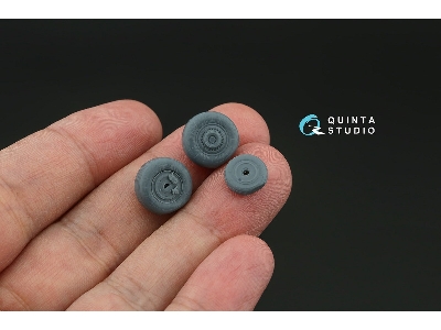 Sukhoi Su-25 - Wheighted Wheels (For Zvezda Kits / 3d-printed) - zdjęcie 3