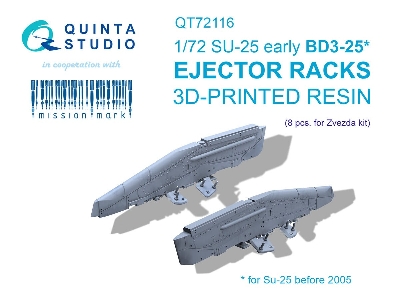Sukhoi Su-25 Early - 3d-printed Bd3-25 Ejector Racks (8 Pcs / For Zvezda Kits) - zdjęcie 1