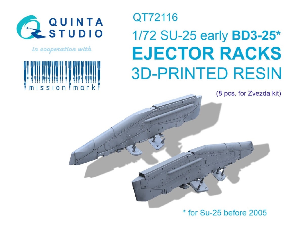 Sukhoi Su-25 Early - 3d-printed Bd3-25 Ejector Racks (8 Pcs / For Zvezda Kits) - zdjęcie 1