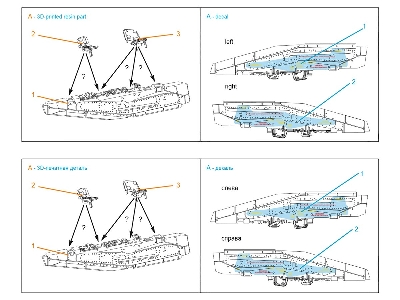 Sukhoi Su-25 Early - 3d-printed Bd3-25 Ejector Racks (8 Pcs / For Zvezda Kits) - zdjęcie 5