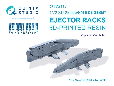 Sukhoi Su-25 Late / Sm -  3d-printed Bd3-25sm Ejector Racks (8 Pcs / For Zvezda Kits) - zdjęcie 1