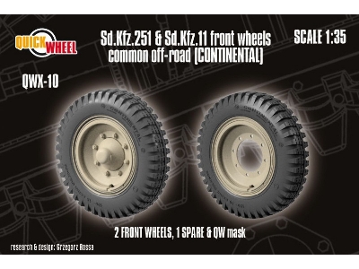 Sd.Kfz. 251 & 11 - Front Wheels Common Off-road (Continental) - zdjęcie 1