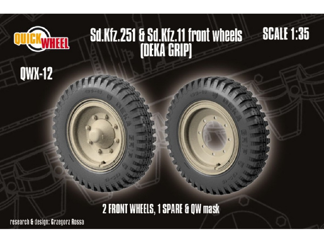 Sd.Kfz. 251 & 11 - Front Wheels (Deka Grip) - zdjęcie 1