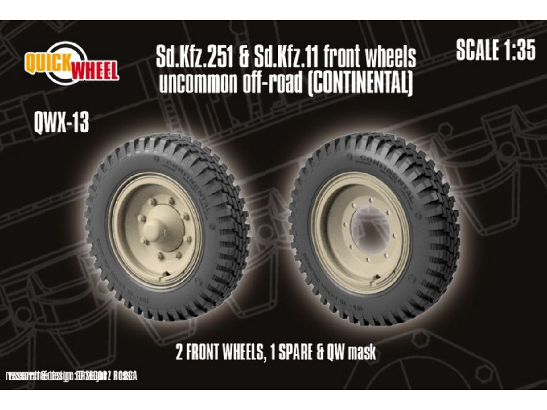 Sd.Kfz. 251 & 11 - Front Wheels Uncommon Off-road (Continental) - zdjęcie 1