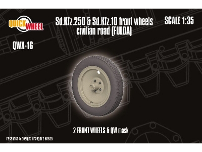 Sd.Kfz. 250 & 10 - Front Wheels Civilian Road (Fulda) - zdjęcie 1