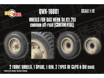 Sd.Kfz. 251 - Wheels Common Off-road (Continental / For das Werk Kits) - zdjęcie 1
