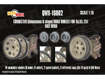Sd.Kfz. 251 - Corrected Road Wheels 14 Complete Wheels (For Das Werk Kits) - zdjęcie 9