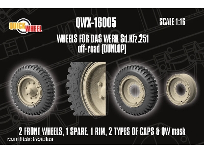 Sd.Kfz. 251 - Wheels Off-road (Dunlop / For Das Werk Kits) - zdjęcie 2
