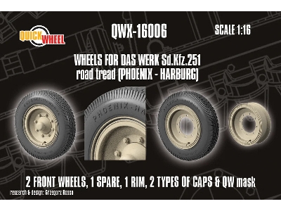 Sd.Kfz. 251 - Wheels Road Tread (Phoenix - Harburg / For Das Werk Kits) - zdjęcie 2