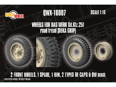 Sd.Kfz. 251 - Wheels Road Tread (Deka Grip / For Das Werk Kits) - zdjęcie 1