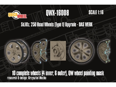 Sd.Kfz. 250 - Wheels Road Tread (Type 1 / For Das Werk Kits) - zdjęcie 3