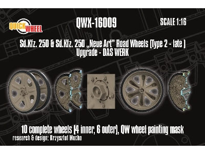 Sd.Kfz. 250 & "neue Art" - Wheels Road Tread (Type 2 Late / For Das Werk Kits) - zdjęcie 2