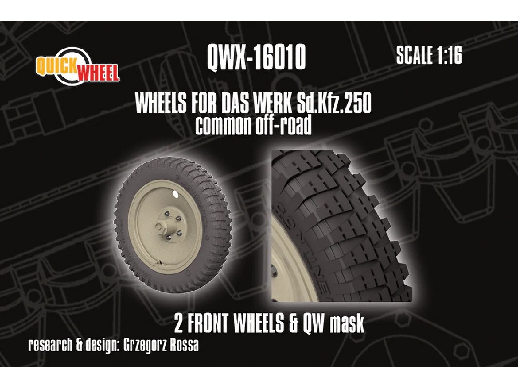 Sd.Kfz. 250 - Common Off-road 2 Front Wheels (For das Werk Kits) - zdjęcie 1