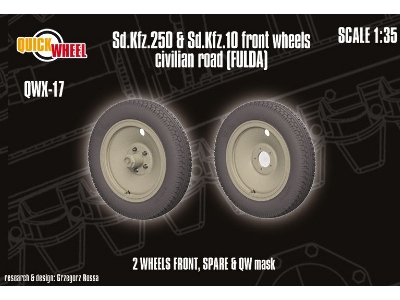 Sd.Kfz. 250 & 10 - Front Wheels Civilian Road (Fulda) - zdjęcie 1