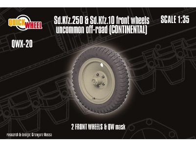 Sd.Kfz. 250 & 10 - Front Wheels Uncommon Off-road (Continental) - zdjęcie 1