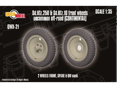Sd.Kfz. 250 & 10 - Front Wheels Uncommon Off-road (Continental) - zdjęcie 1