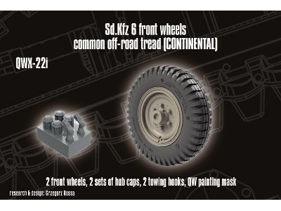 Sd.Kfz. 6 - Front Wheels Common Off-road Tread (Continental) - zdjęcie 1