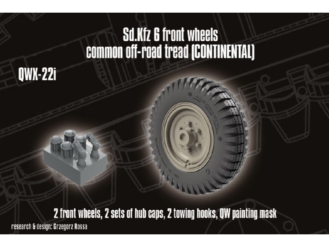 Sd.Kfz. 6 - Front Wheels Common Off-road Tread (Continental) - zdjęcie 1