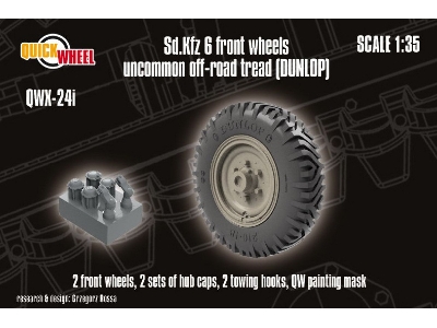 Sd.Kfz. 6 - Front Wheels Uncommon Off-road Tread (Dunlop) - zdjęcie 1