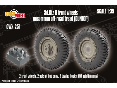 Sd.Kfz. 6 - Front Wheels Uncommon Off-road Tread (Dunlop) - zdjęcie 1