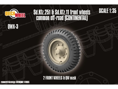 Sd.Kfz. 251 & 11 - Front Wheels Common Off-road (Continental) - zdjęcie 1
