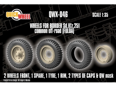 Sd.Kfz. 251 - Wheels Common Off-road (Fulda / For Border Models Kits)  - zdjęcie 1