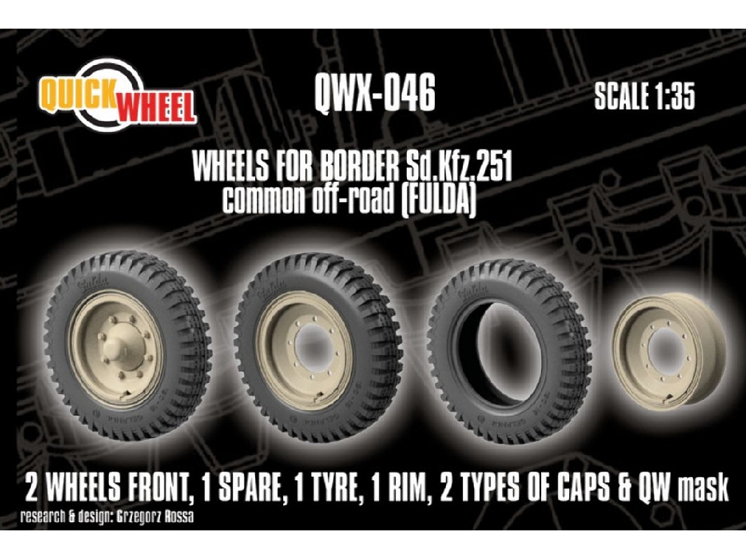 Sd.Kfz. 251 - Wheels Common Off-road (Fulda / For Border Models Kits)  - zdjęcie 1