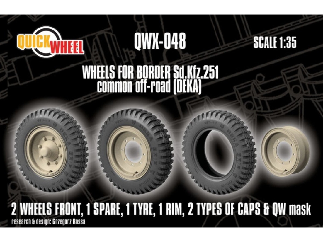 Sd.Kfz. 251 - Wheels Common Off-road (Deka / For Border Models Kits) - zdjęcie 1