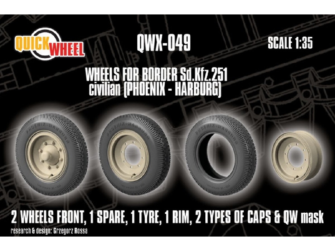 sd.Kfz. 251 - Wheels Civilian (Phoenix - Harburg / For Border Models) - zdjęcie 1