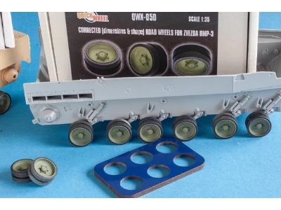 Bmp-3 - Corrected Road Wheels 12 Wheels & Qw Mask (For Zvezda Kits) - zdjęcie 2