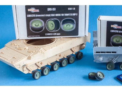 Bmp-3 - Corrected Road Wheels 12 Wheels & Qw Mask (For Trumpeter Kits) - zdjęcie 2