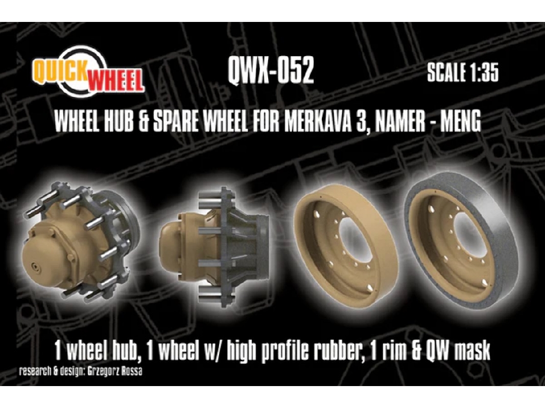 Merkava 3 And Namer - Wheel Hub & Spare Wheel (For Meng Kits) - zdjęcie 1