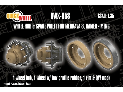 Merkava 3 And Namer Late Wheel Hub & Spare Wheel (For Meng Kits) - zdjęcie 1