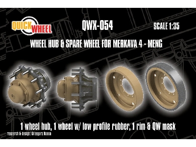 Merkava 4 - Wheel Hub & Spare Wheel (For Meng Kits) - zdjęcie 1