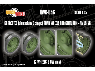 Centurion - Corrected Road Wheels 12 Wheels & Qw Mask (For Amusing Hobby Kits) - zdjęcie 1