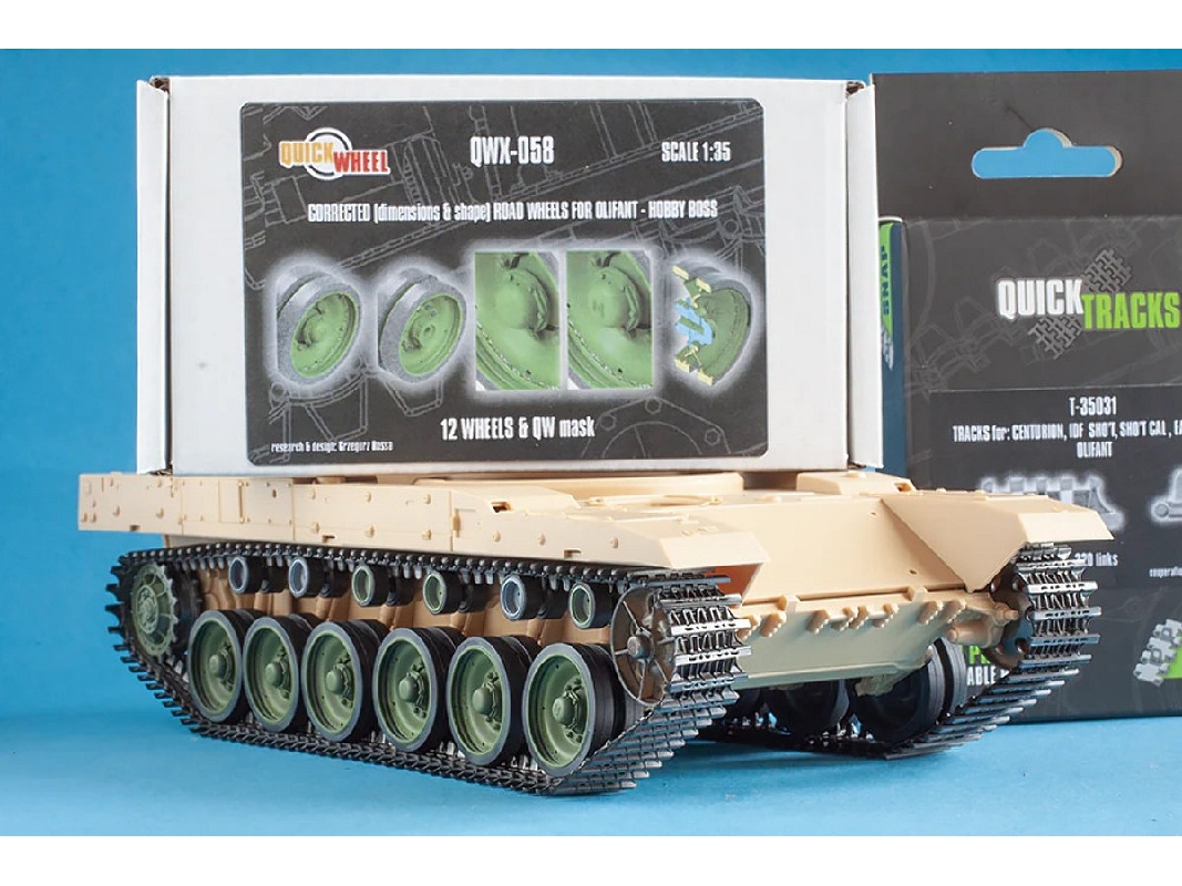 Olifant Corrected Road Wheels - 12 Wheels & Qw Mask (For Hobby Boss Kits) - zdjęcie 1